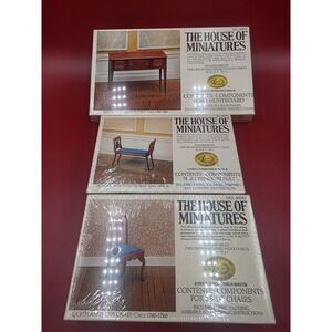 THE HOUSE OF MINIATURES COLLECTOR BOX NO. 40078,79,82 3 BOX SET 1970S NWT